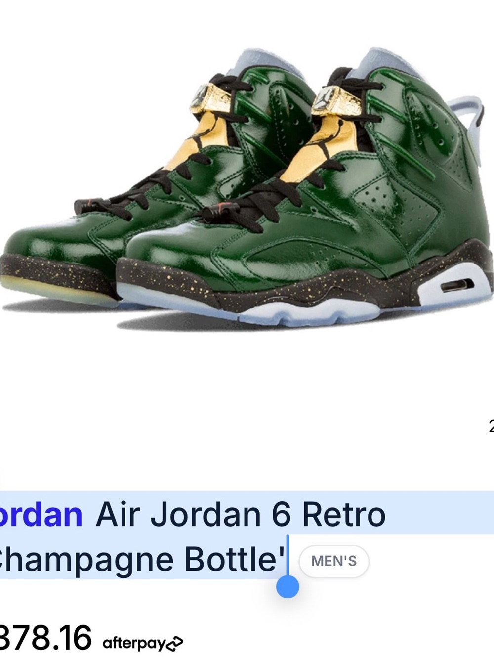 Jordan - Air Jordan 6 Retro 'Champagne Bottle'  size 11.5